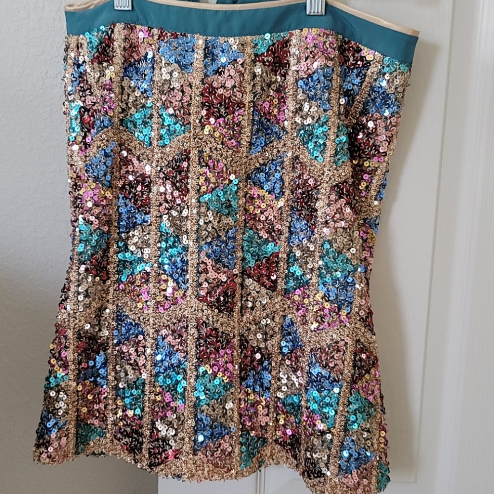 Anthropologie maeve sequin mini skirt